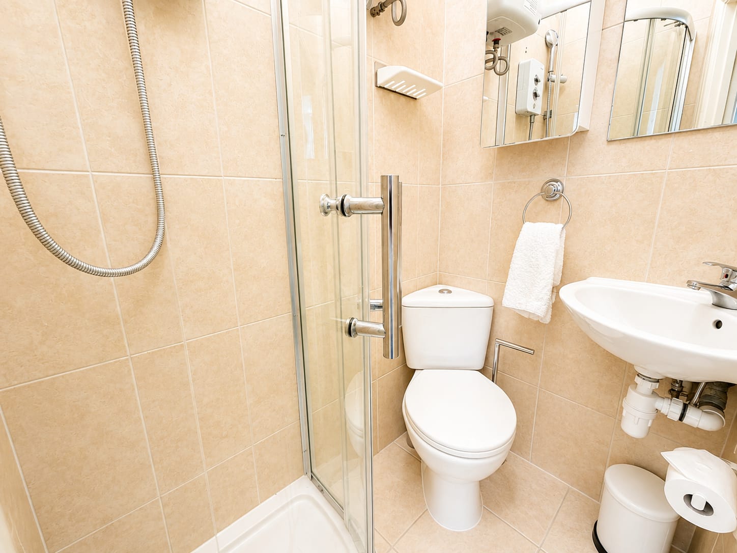 Shower room with fresh towels